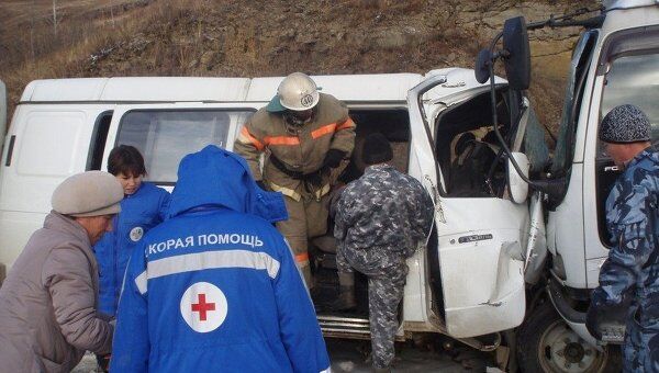 Столкновения пассажирской Газели с иномаркой на дороге Шелопугино-Балей на юго-востоке Забайкальского края