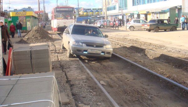 Реконструкция трамвайных путей в Туле