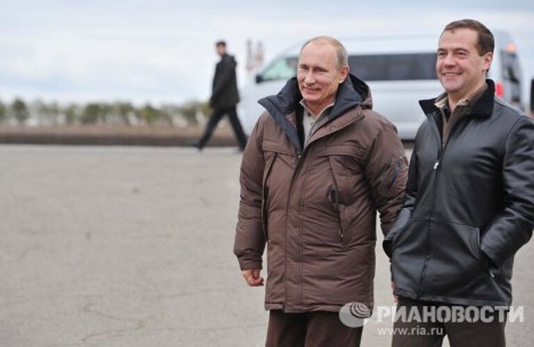 Рабочая поездка Д.Медведева и В.Путина в Ставрополь