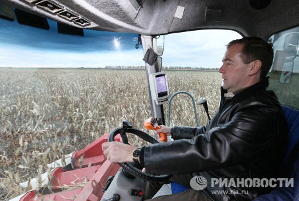 Рабочая поездка Д.Медведева и В.Путина в Ставрополь