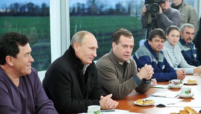 Рабочая поездка Д.Медведева и В.Путина в Ставрополь