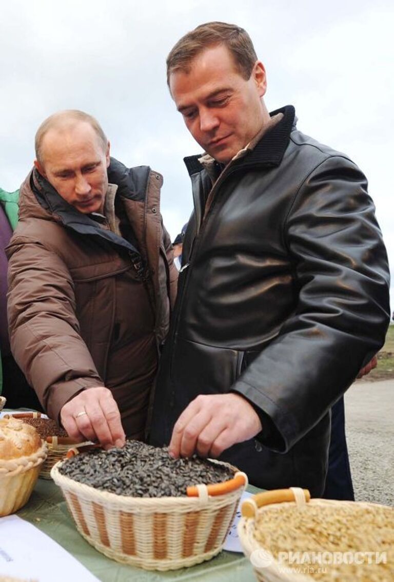 Рабочая поездка Д.Медведева и В.Путина в Ставрополь