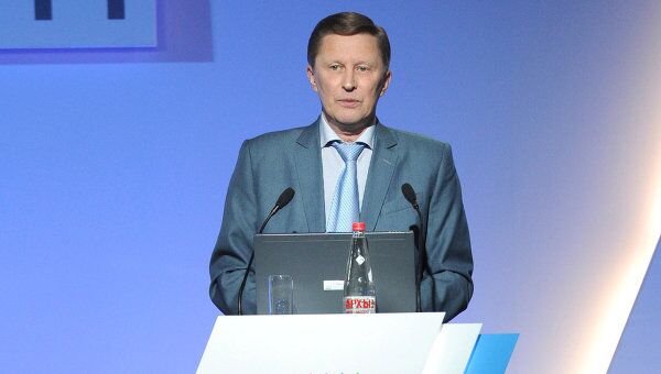 Заместитель председателя правительства РФ Сергей Иванов выступает на открытии международного форума Rusnanotech 2011