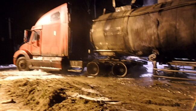 Бензовоз сгорел в Нижегородской области