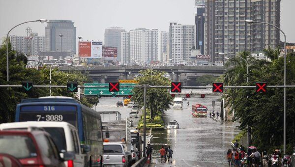 Затопленный район в Бангкоке