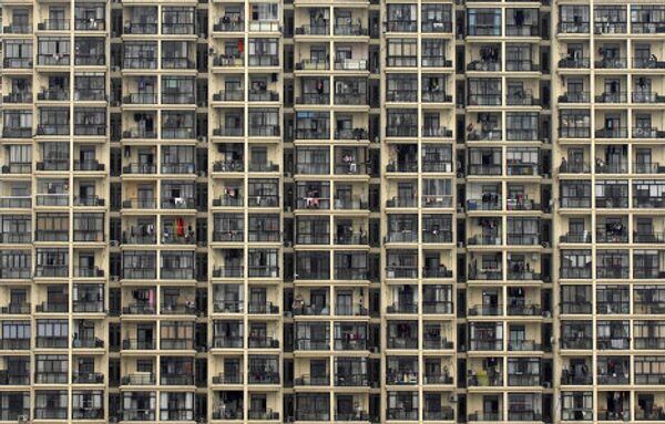 Вид на жилой дом в Шанхае