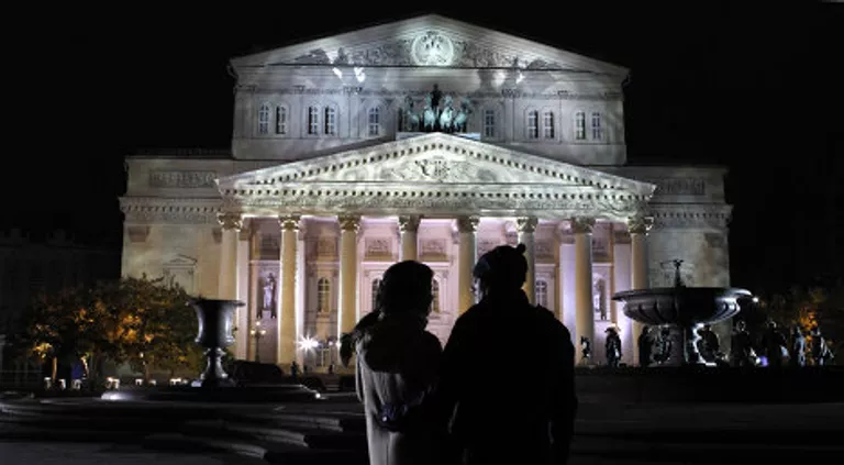 Подсветка здания Большого театра Подсветка здания Большого театра