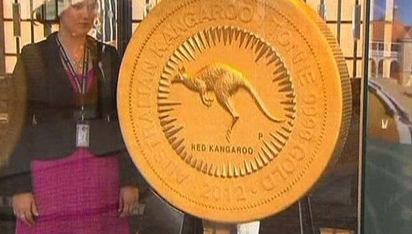 Самую большую золотую монету весом более тонны выпустили в Австралии