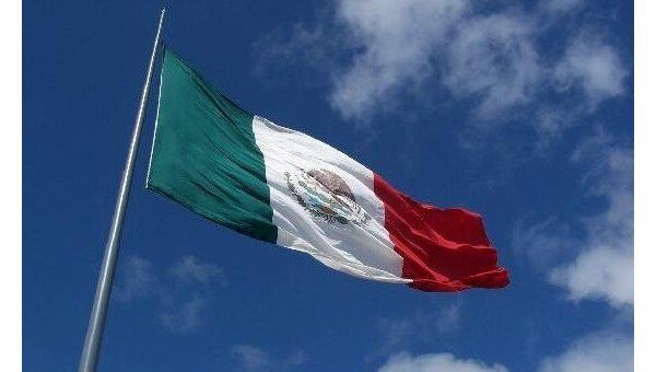 Флаг Мексики. архивное фото