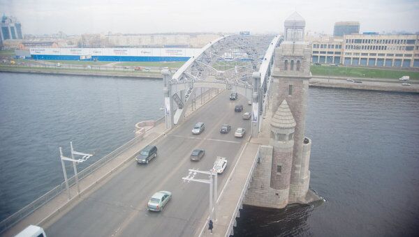Вид из башни Большеохтинского моста Петербург