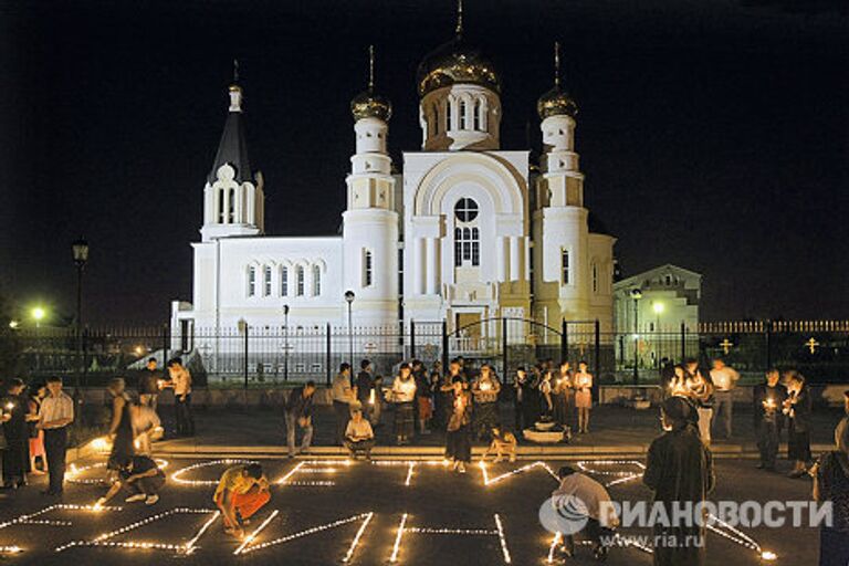 В память о погибших в Цхинвали