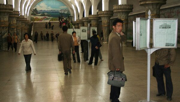 Станция метро в Пхеньяне
