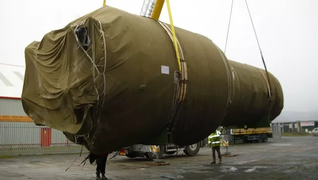 Доставка орбитального модуля Алмаз на остров Мэн