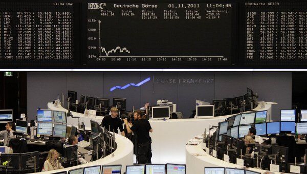 Торги немецкой фондовой биржи DAX во Франкфурте 