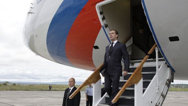 Президент России Дмитрий Медведев прибыл в Туркмению с рабочим визитом