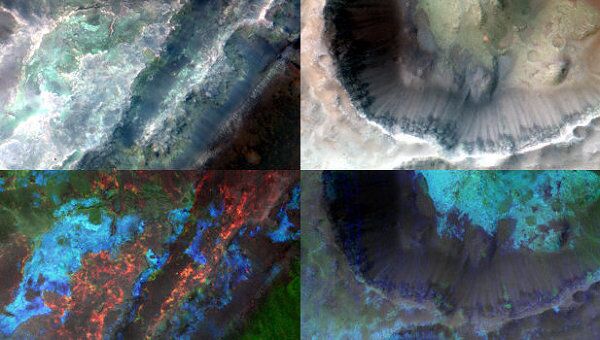 Следы глинистых минералов и эрозии на поверхности Марса