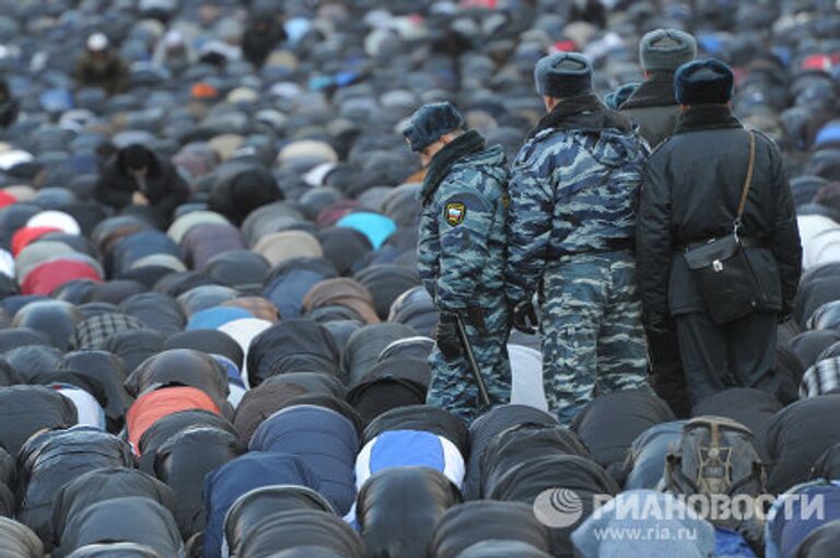 Празднование Курбан-байрама в Москве