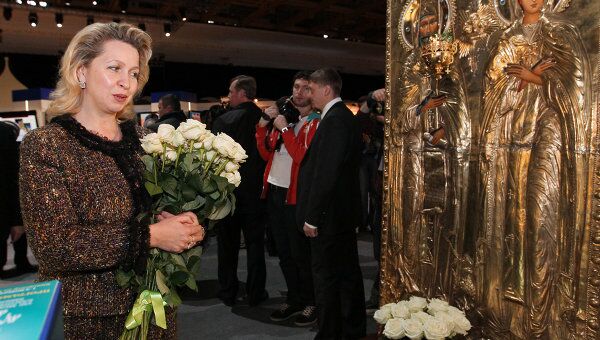Супруга президента РФ Светлана Медведева посещает выставку-форум Православная Русь