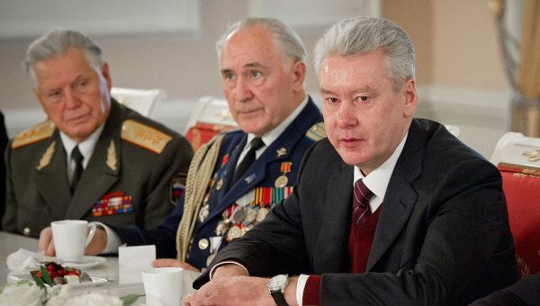 Мэр Москвы С.Собянин побывал на встрече и ветеранами Великой Отечественной войны