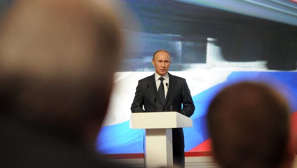 Премьер-министр РФ В.Путин выступил на заседании Всероссийской конференции транспортников