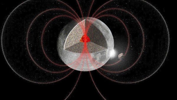 Астероид “раскручивает” Луну, в результате чего в ее ядре возникает магнитное поле