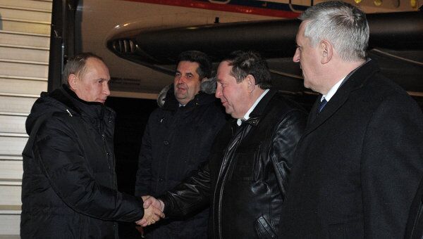 Премьер-министр РФ В.Путин прибыл в Архангельск