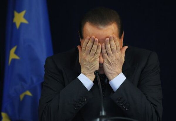 Сильвио Берлускони на саммите в Брюсселе