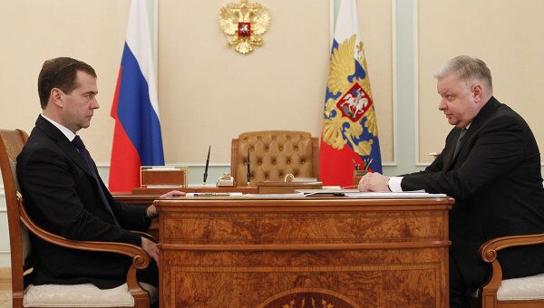 Встреча Д. Медведева и К.Ромодановского в Кремле