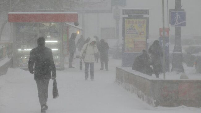 Снегопад в Москве. Архив