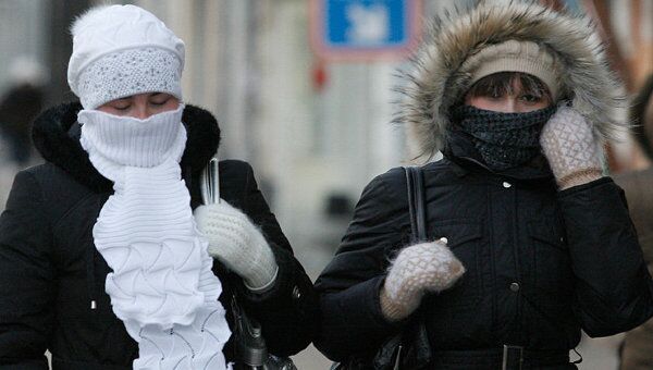 Сильный мороз в Казани
