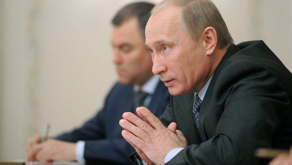 Встреча Владимира Путина с руководителями Совета Федерации РФ