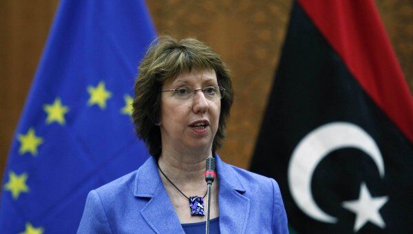 Глава дипломатии ЕС Кэтрин Эштон в Триполи