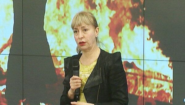 Выступление баронессы Сьюзан Гринфилд на семинаре в РИА Новости. Стоп-кадр видеозаписи