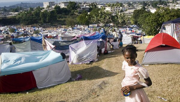 Оставшиеся после землетрясения на Гаити 