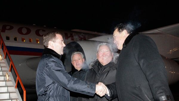 Прибытие Дмитрия Медведева в Якутск