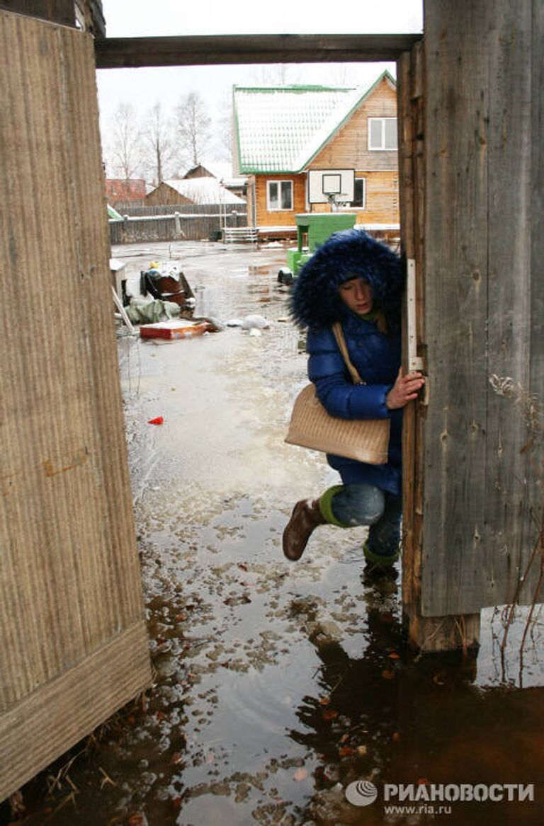 Подтопление жилых домов в Архангельске