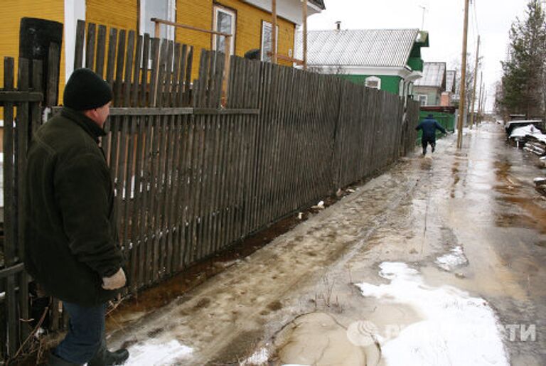 Подтопление жилых домов в Архангельске