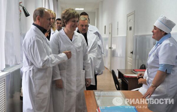 Премьер-министр РФ В.Путин посетил Головчинскую участковую больницу
