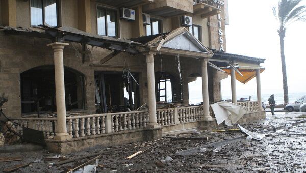 Взрыв возле гостиницы Элисса Куинн в ливанском городе Тир 