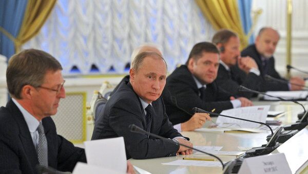 Встреча премьер-министра РФ В.Путина с представителями германского бизнеса