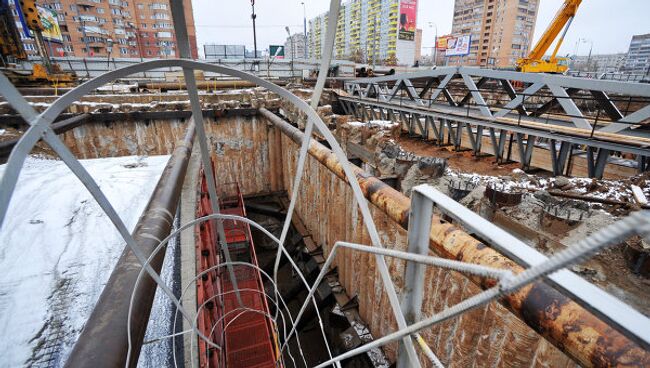 Строительство станции московского метро Новокосино