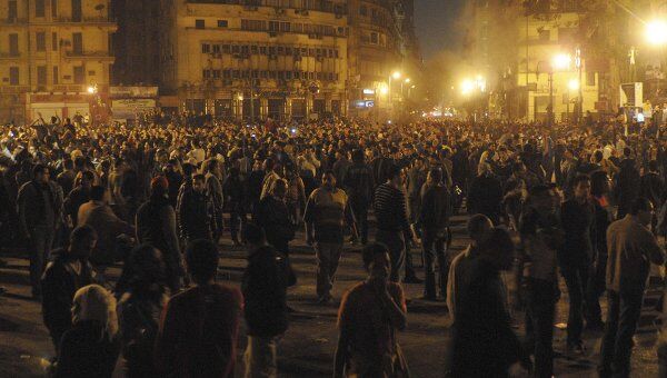 Протестующие на площади Тахрир в Египте