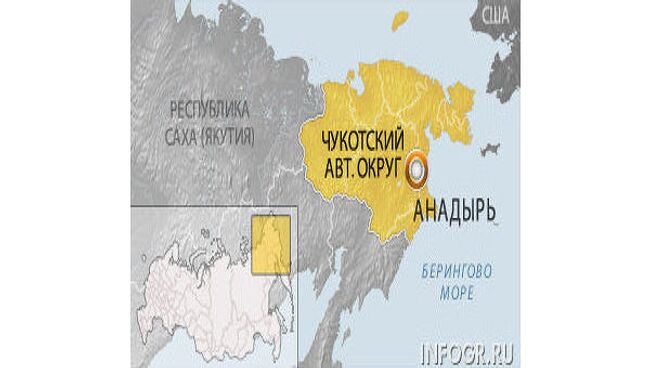 Чукотский автономный округ. Карта