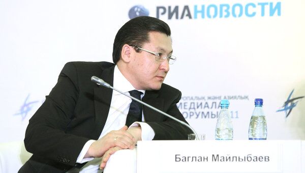 Заместитель руководителя администрации президента республики Казахстан Баглан Майлыбаев принимает участие в ежегодном форуме европейских и азиатских медиа в Астане