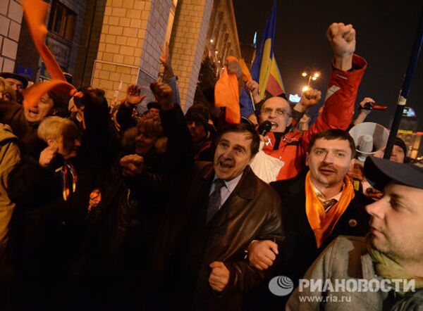 Митинг в честь 7-й годовщины оранжевой революции в Киеве