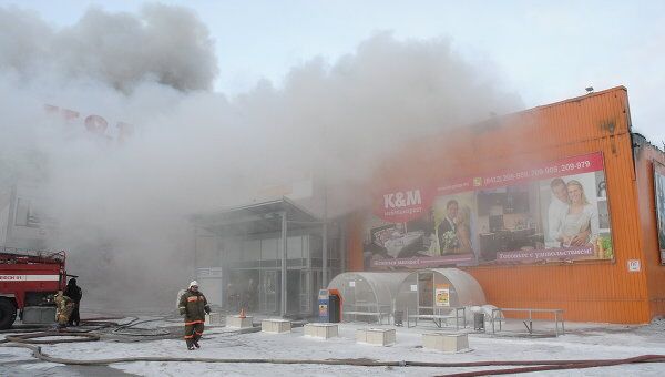 Пожар в торговом центре МЕГА-Пенза