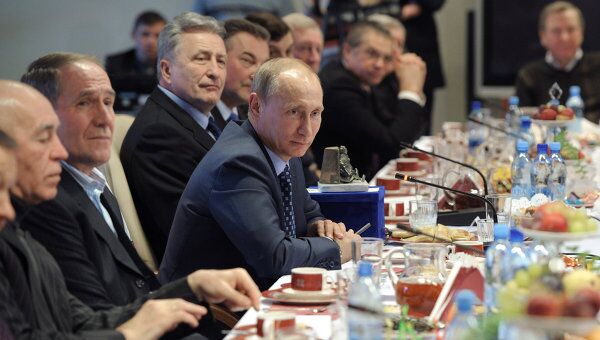 Встреча Владимира Путина с ветеранами отечественного хоккея