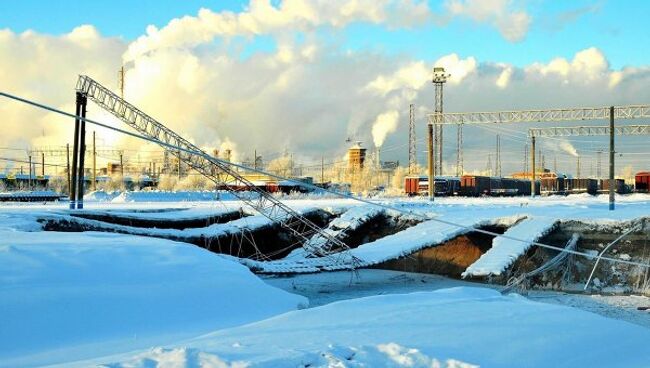 Воронка в Березниках под железной дорогой продолжит расти