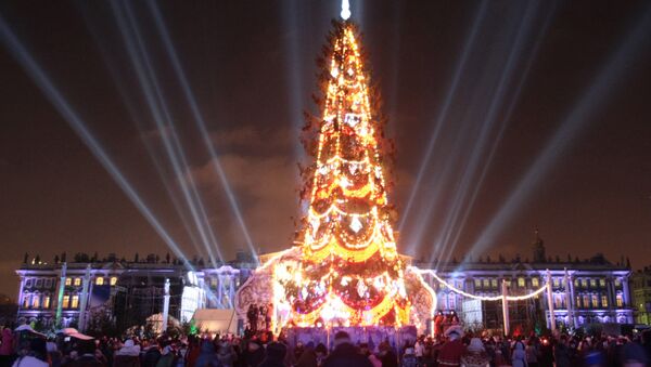 Главная елка Санкт-Петербурга на Дворцовой площади