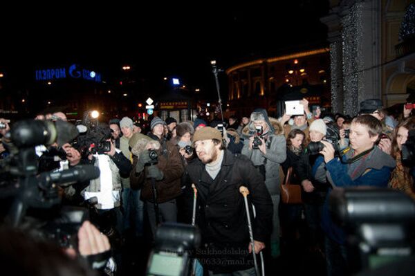 Акции протеста у Гостиного двора в Петербурге